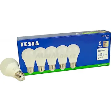 LED žárovka E27 Tesla BL270930-5PACK2 230V 9W 1055lm…