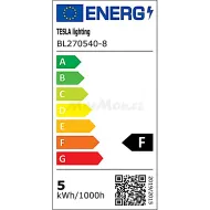 LED žárovka E27 Tesla BL270540-8 230V 5W 500lm 4000K